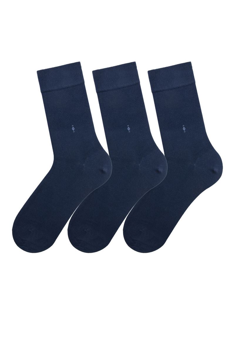 BROSS MEN S SOCKS WITH HIGH COTTON RATIO NAVY BLUE