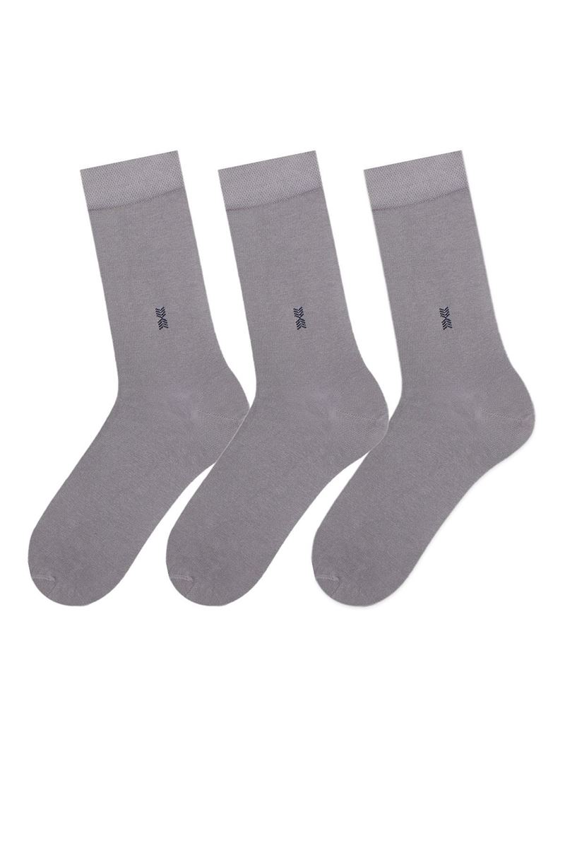 BROSS MEN S SOCKS WITH HIGH COTTON RATIO GREY