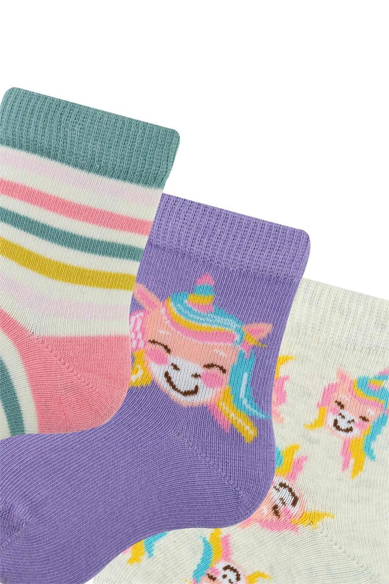 BROSS BABY GIRL ANKLE SOCKS PEG PATTERNED ASORTY