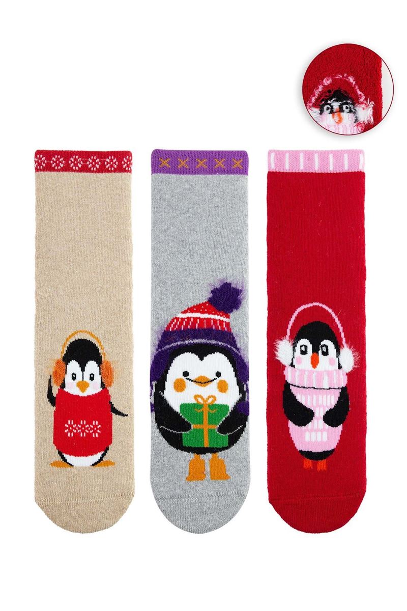 BROSS PENGUIN GIRLS’ TERRY SOCKS ASORTY