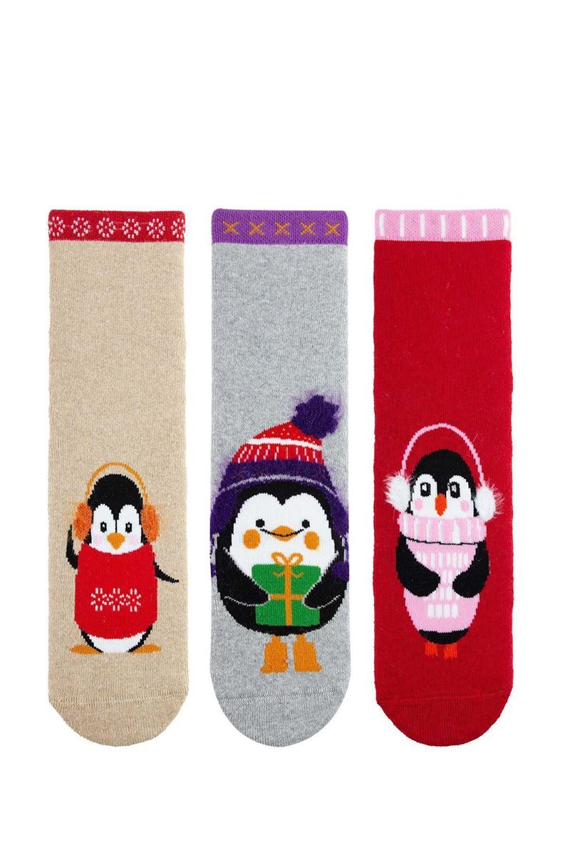 BROSS PENGUIN GIRLS’ TERRY SOCKS ASORTY