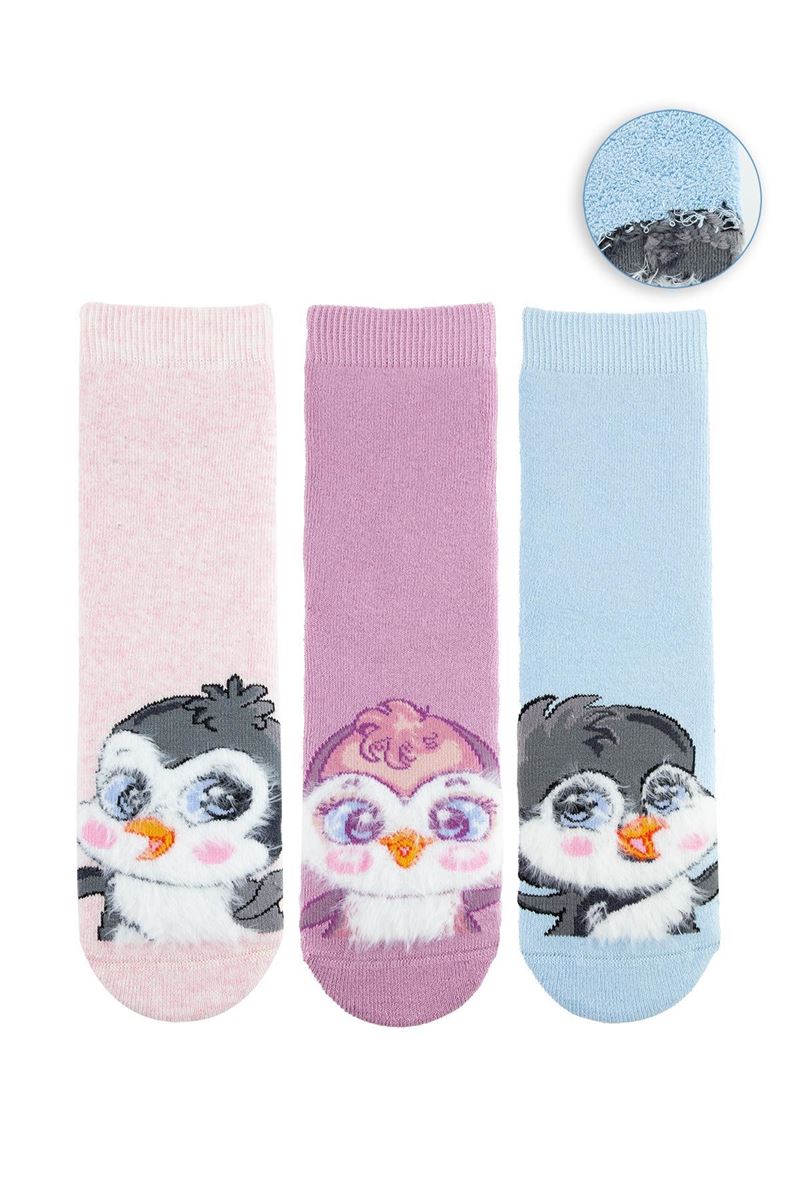 BROSS CUTE ANIMAL GIRLS’ TERRY SOCKS ASORTY