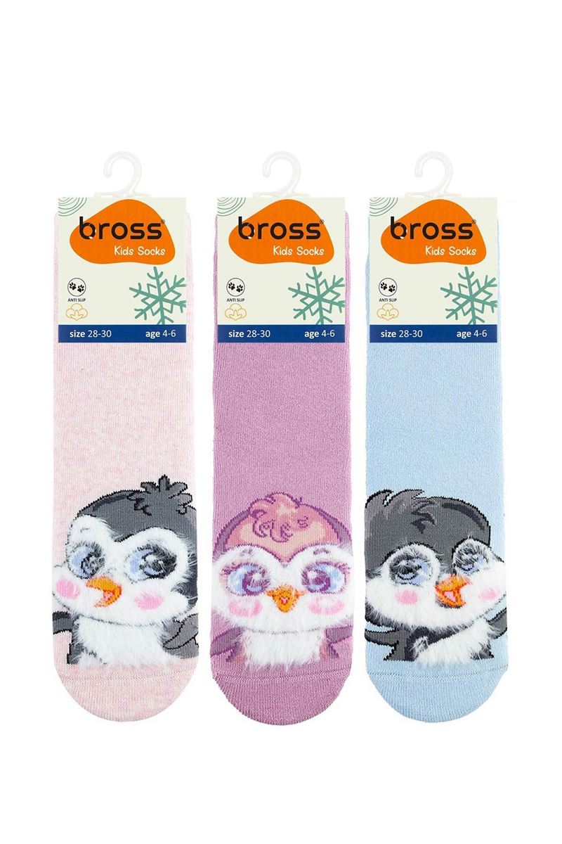 BROSS CUTE ANIMAL GIRLS’ TERRY SOCKS ASORTY