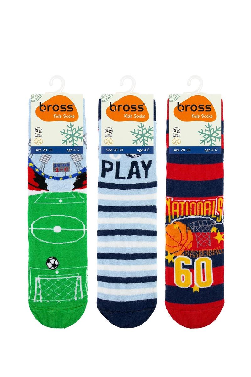 BROSS FOOTBALL BOYS’ TERRY SOCKS ASORTY