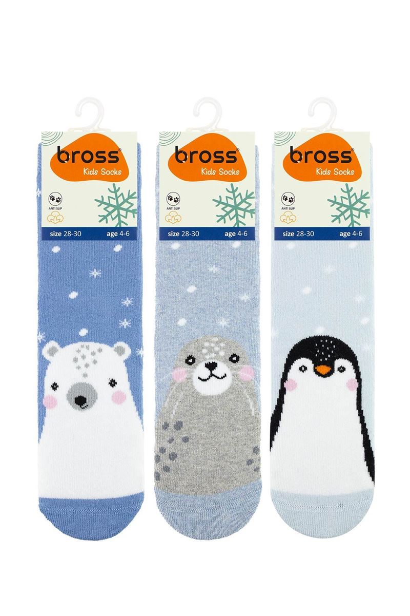 BROSS COLD ANIMALS BOYS’ TERRY SOCKS ASORTY