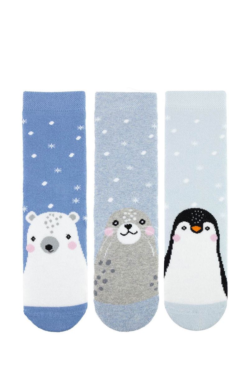 BROSS COLD ANIMALS BOYS’ TERRY SOCKS ASORTY