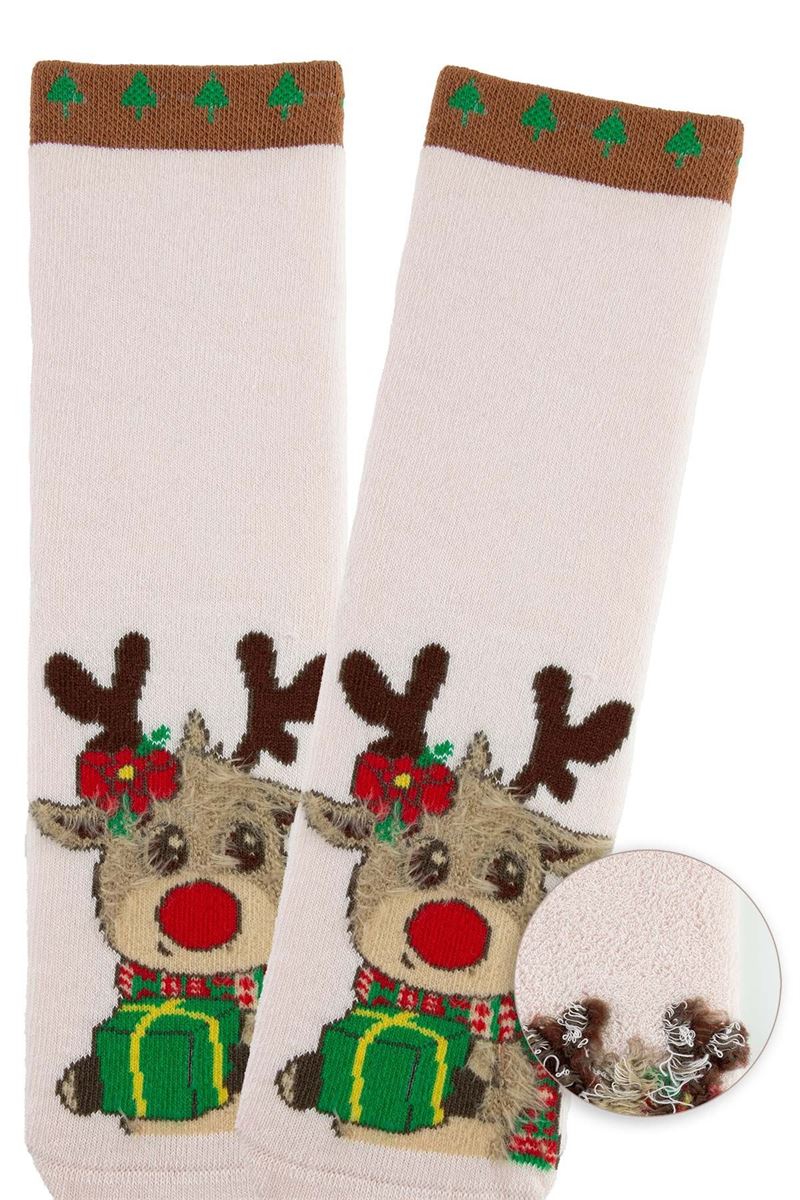 BROSS SOFTY WINTER ANIMALS GIRLS’ TERRY SOCKS ASORTY