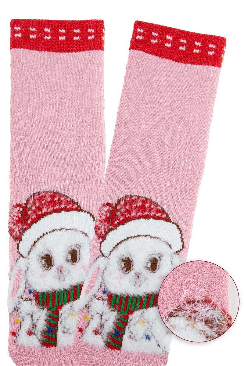 BROSS SOFTY WINTER ANIMALS GIRLS’ TERRY SOCKS ASORTY