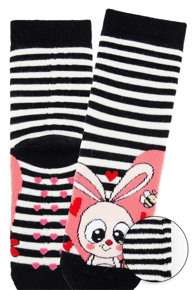 BROSS CUTE SMILING ANIMALS GIRLS’ TERRY SOCKS ASORTY