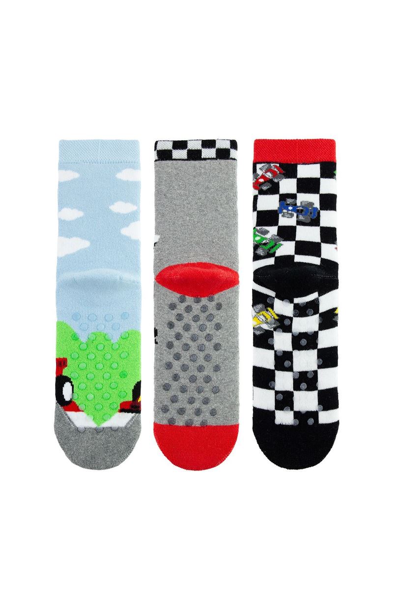 BROSS RACING CAR BOYS’ TERRY SOCKS ASORTY