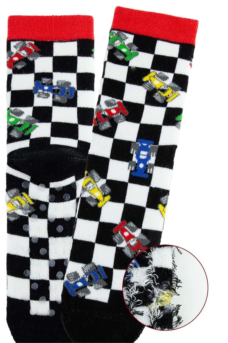 BROSS RACING CAR BOYS’ TERRY SOCKS ASORTY