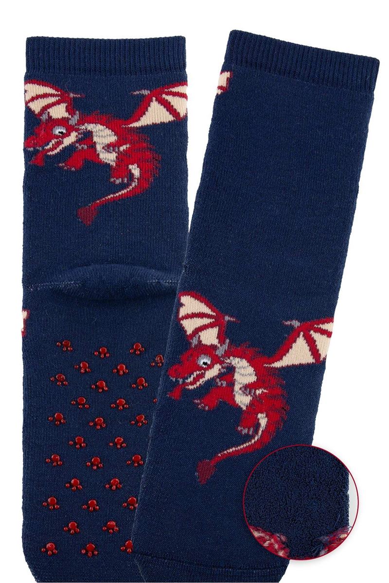 BROSS DRAGON SPITTING FIRE BOYS’ TERRY SOCKS ASORTY