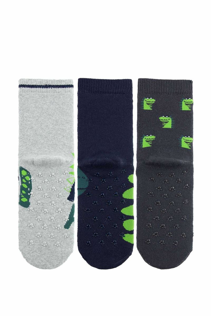 BROSS ROAR DINOSAUR BOYS’ TERRY SOCKS ASORTY