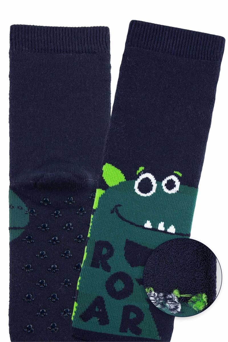 BROSS ROAR DINOSAUR BOYS’ TERRY SOCKS ASORTY