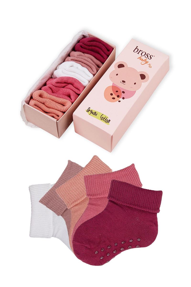 BROSS BABY SOCKS ROLLTOP POWDER