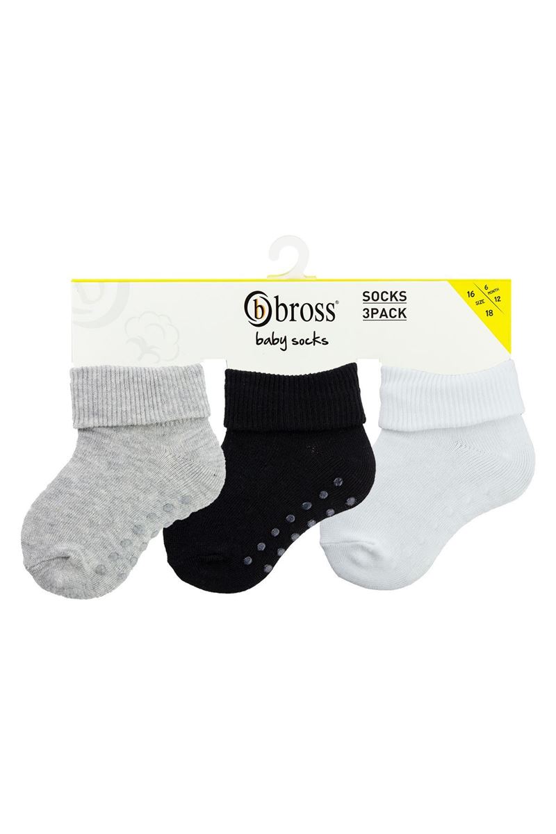 BROSS BABY ROLLTOP CREW SOCKS ASORTY