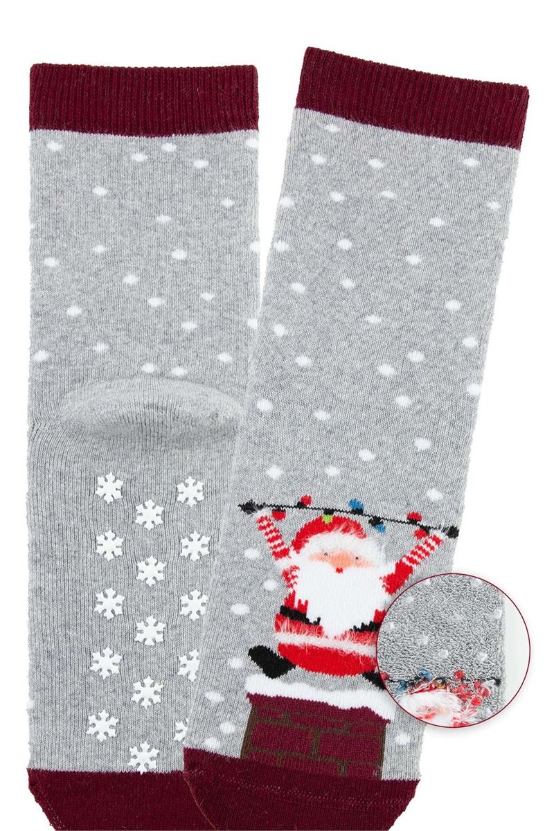 BROSS DANCING SANTA BOYS’ TERRY SOCKS ASORTY