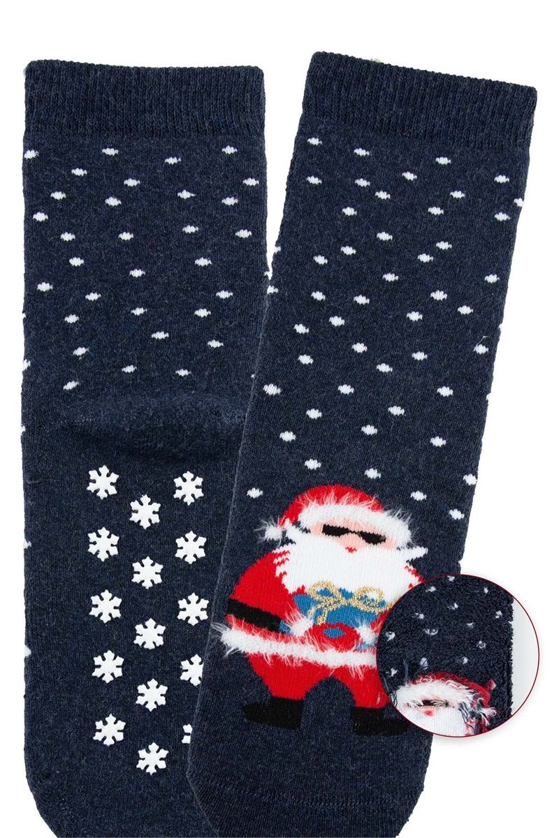 BROSS DANCING SANTA BOYS’ TERRY SOCKS ASORTY