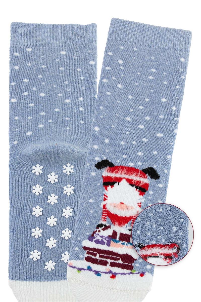 BROSS DANCING SANTA BOYS’ TERRY SOCKS ASORTY