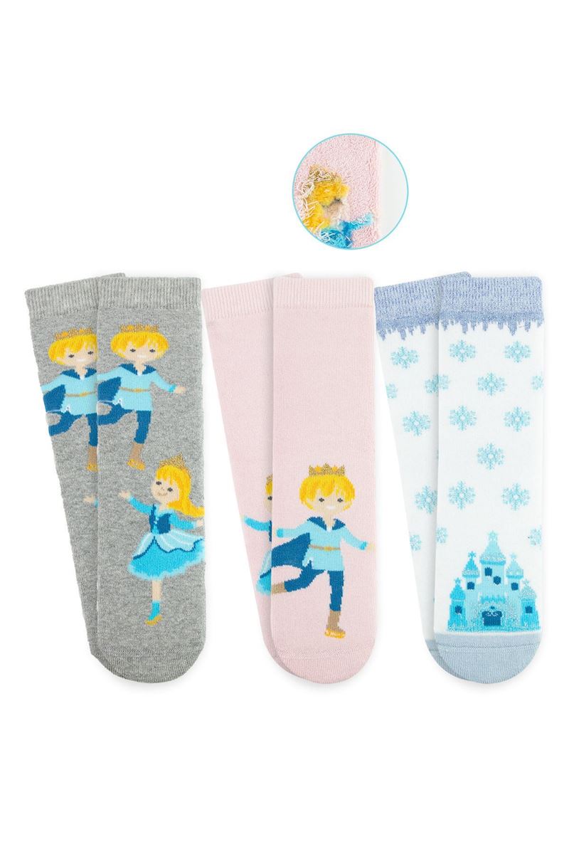 BROSS PRINCE & PRINCESS GIRLS’ TERRY SOCKS ASORTY