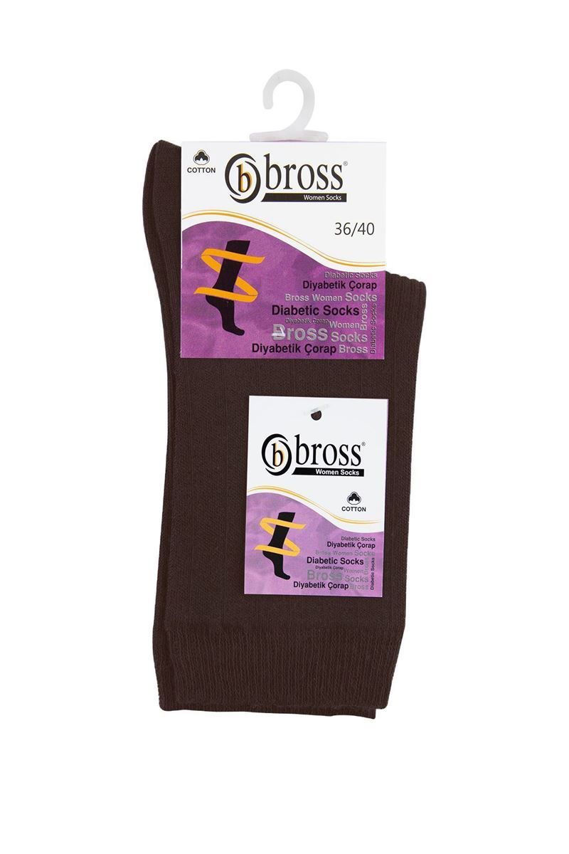 BROSS WOMAN DIABETIC SOCKS BROWN