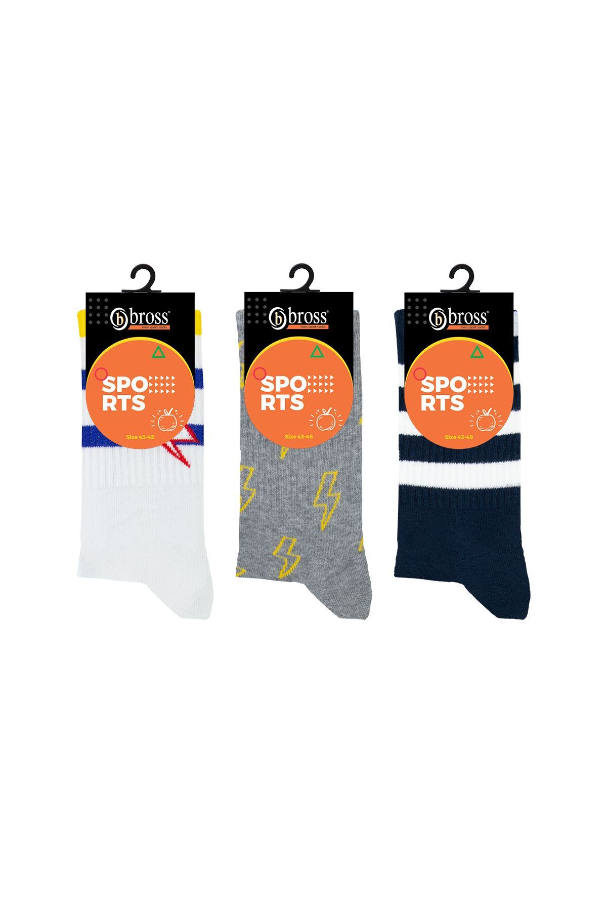 MAN MID-CALF SOCKS SPORT FLASH PATTERNED | Buy Branded Wholesale Socks ...