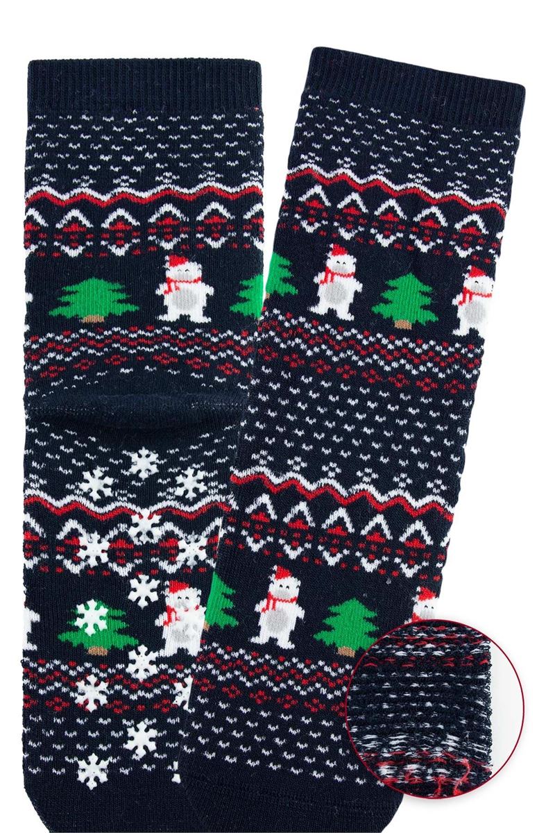 BROSS SNOW BEAR GIRLS' TERRY SOCKS ASORTY