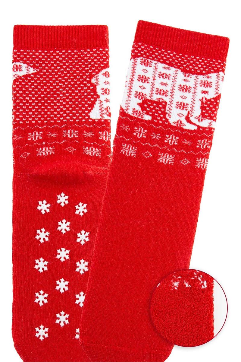 BROSS SNOW BEAR GIRLS' TERRY SOCKS ASORTY