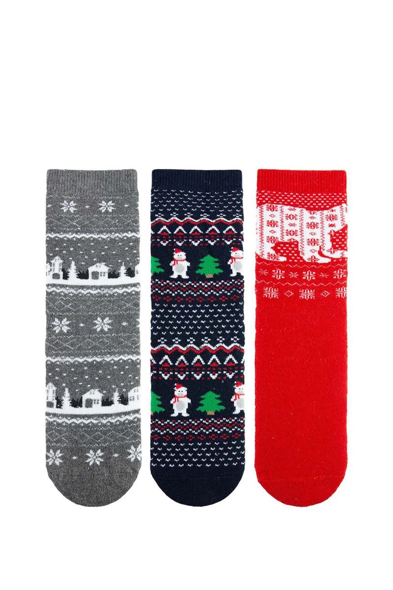 BROSS SNOW BEAR GIRLS' TERRY SOCKS ASORTY