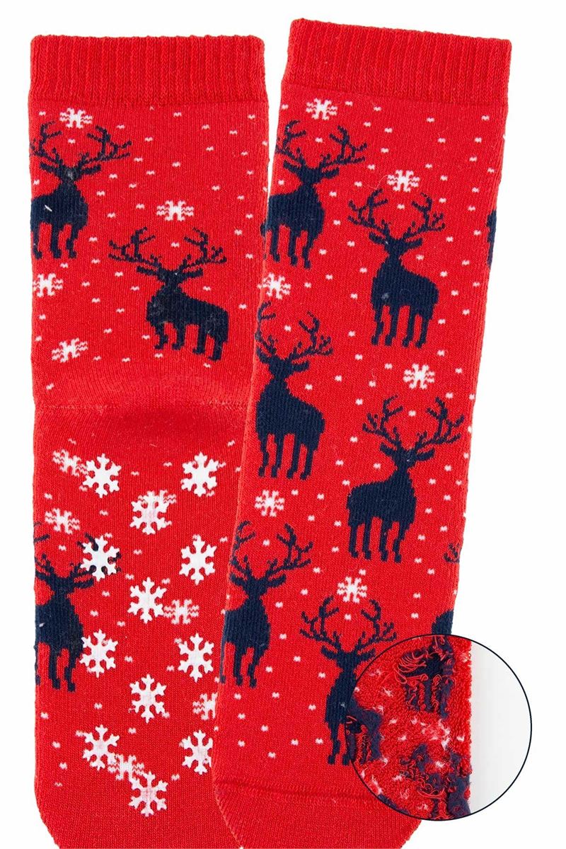 BROSS NEW YEAR DEER GIRLS’ TERRY SOCKS ASORTY