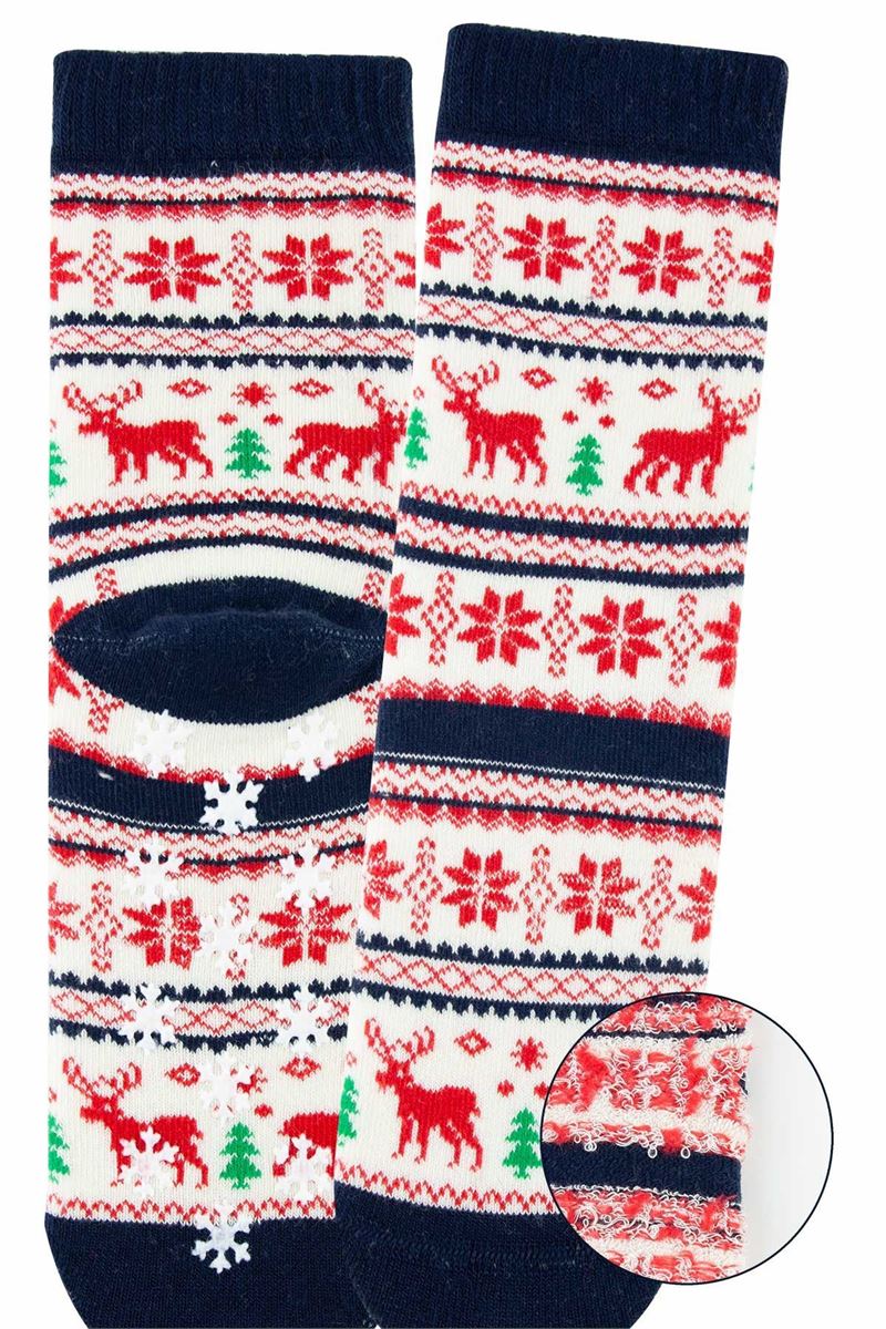 BROSS NEW YEAR DEER GIRLS’ TERRY SOCKS ASORTY