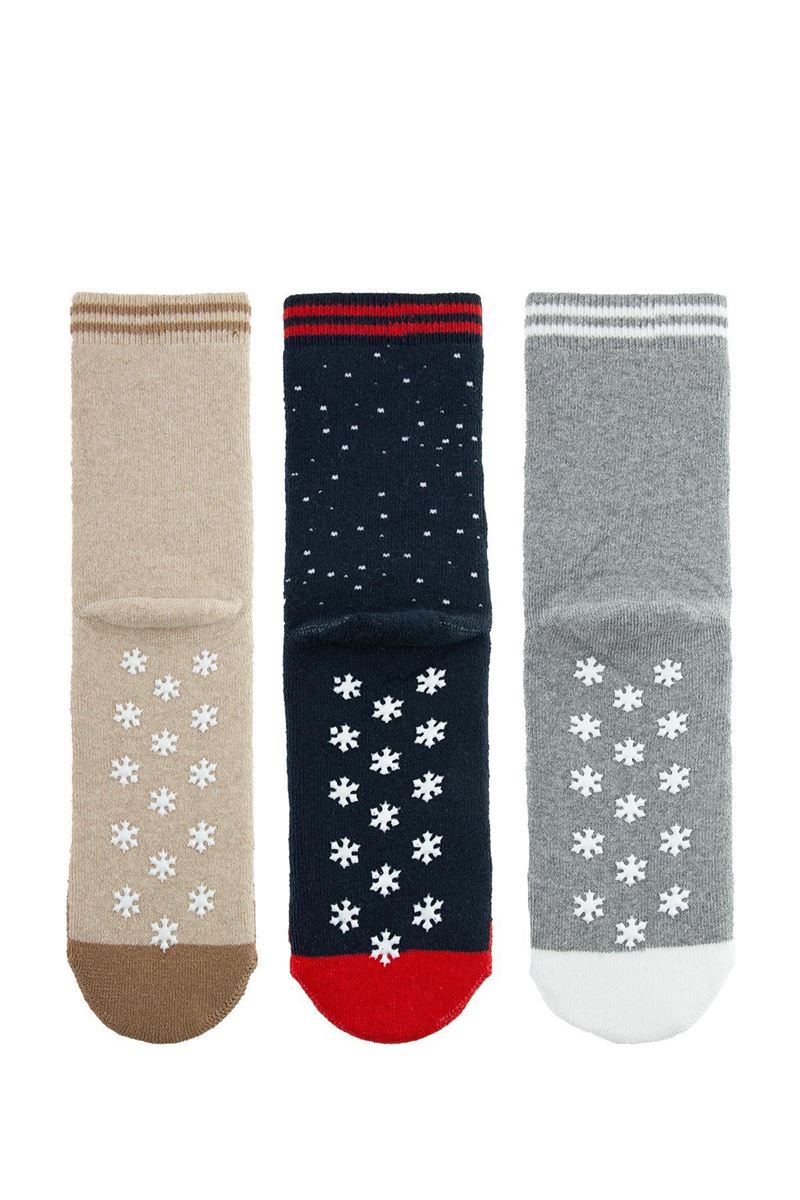 BROSS SNOWING SANTA BOYS’ TERRY SOCKS ASORTY