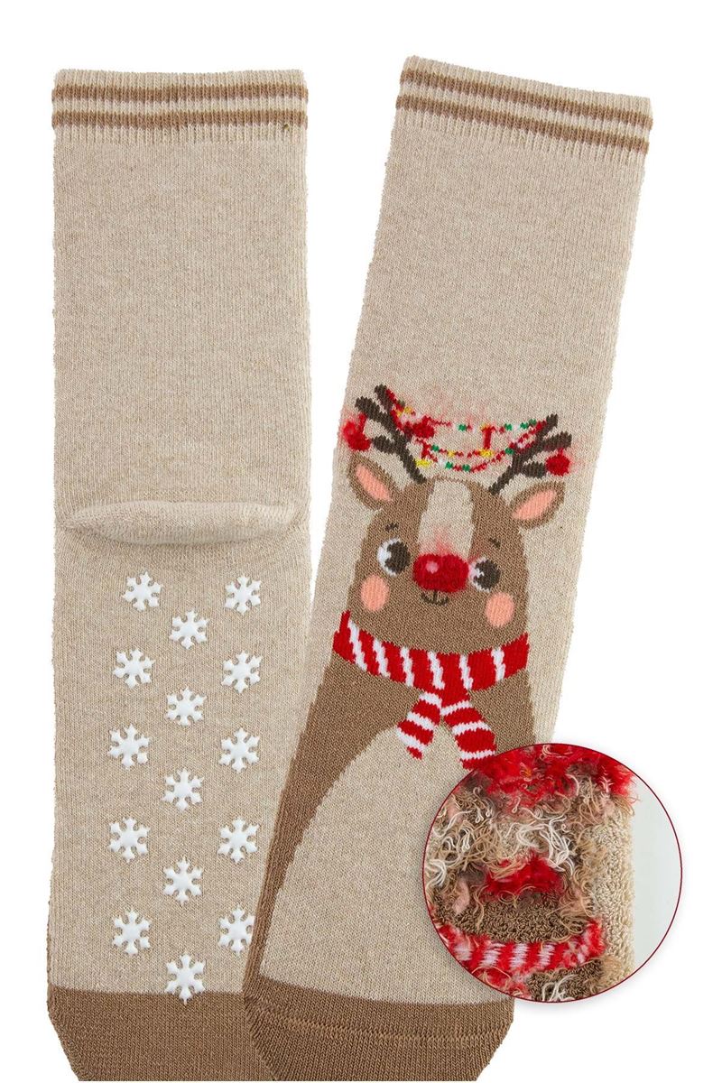 BROSS SNOWING SANTA BOYS’ TERRY SOCKS ASORTY