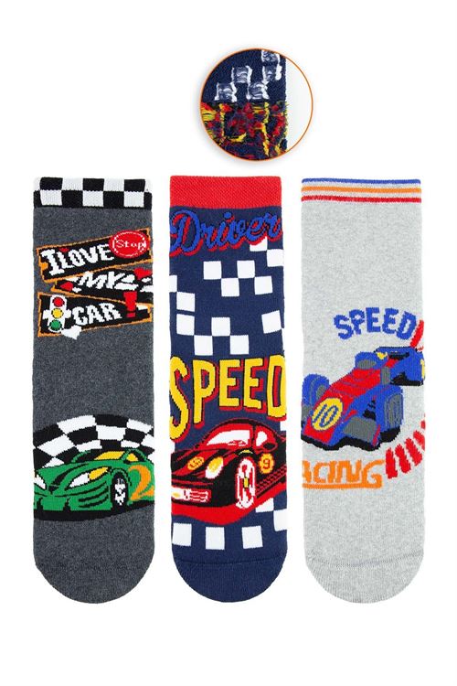 Speed Fast Car Boys’ Terry Socks 12