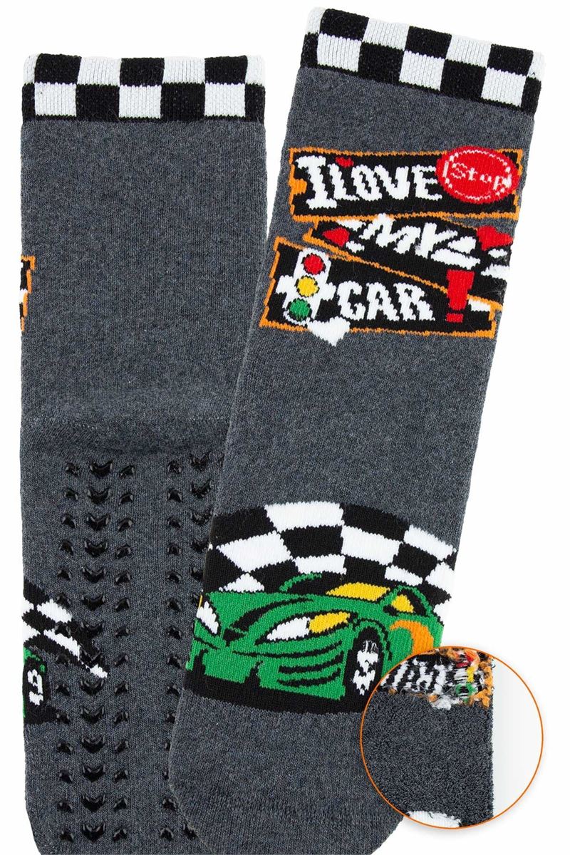 BROSS SPEED FAST CAR BOYS’ TERRY SOCKS ASORTY