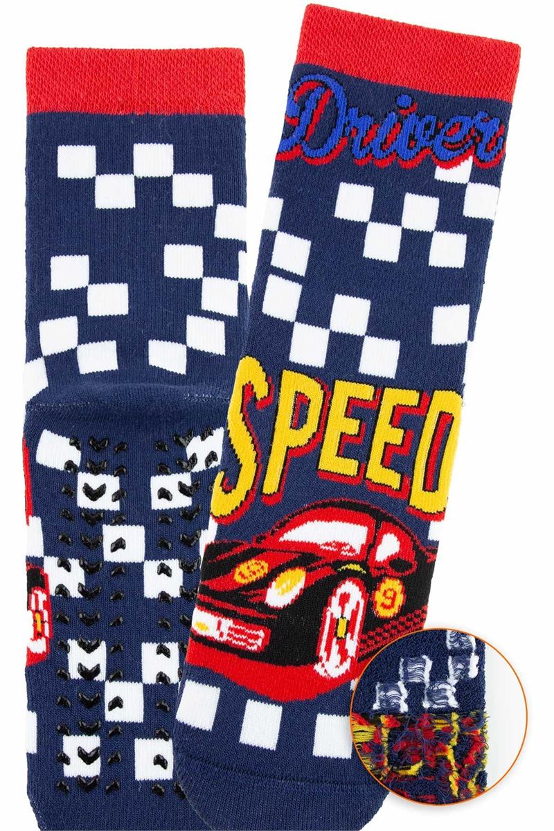 BROSS SPEED FAST CAR BOYS’ TERRY SOCKS ASORTY