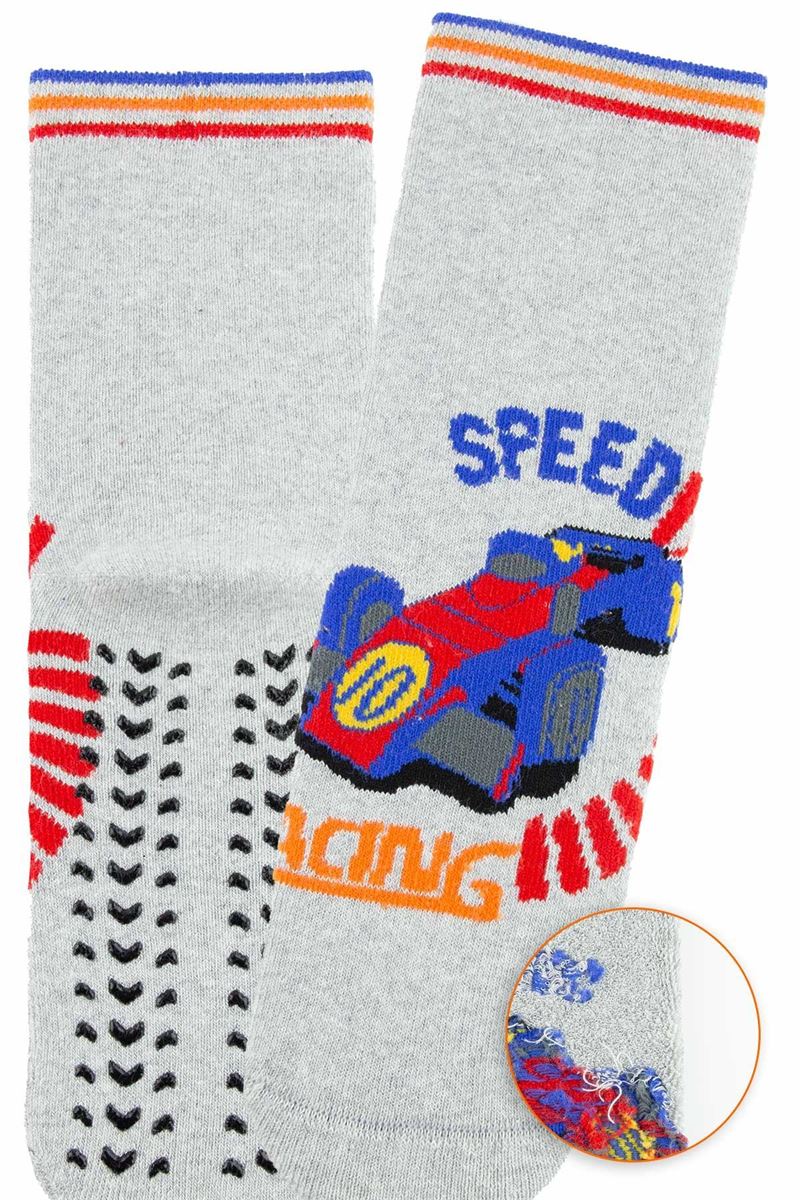 BROSS SPEED FAST CAR BOYS’ TERRY SOCKS ASORTY