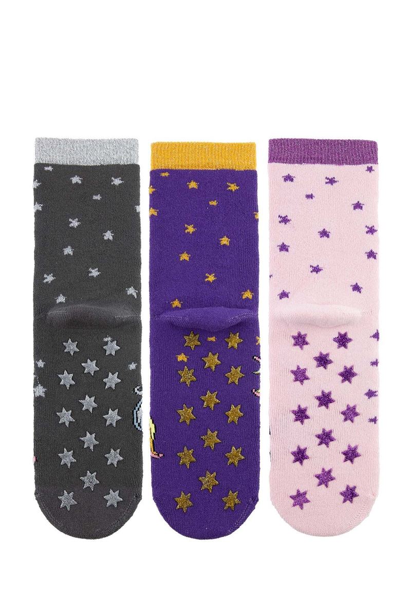 BROSS DARK UNICORN GIRLS’ TERRY SOCKS ASORTY