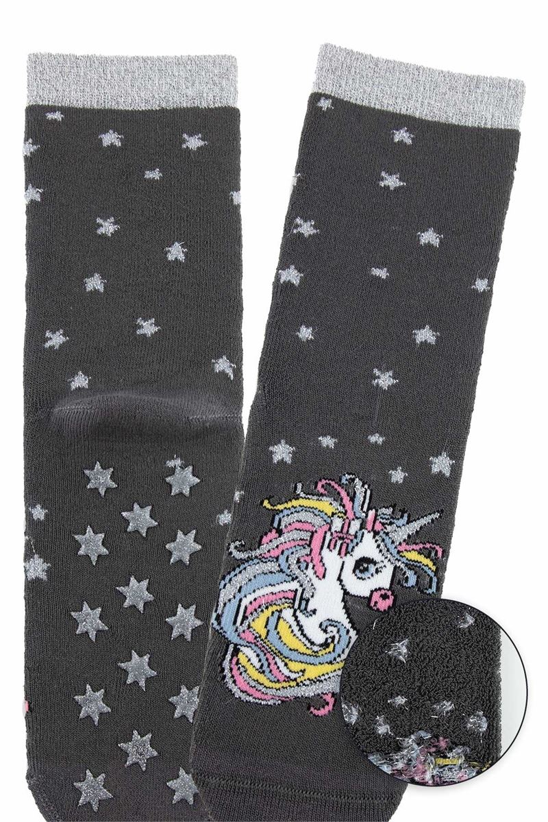 BROSS DARK UNICORN GIRLS’ TERRY SOCKS ASORTY