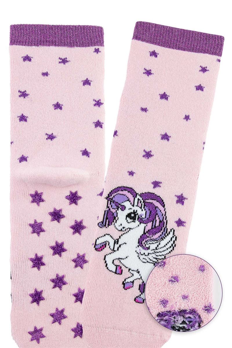 BROSS DARK UNICORN GIRLS’ TERRY SOCKS ASORTY