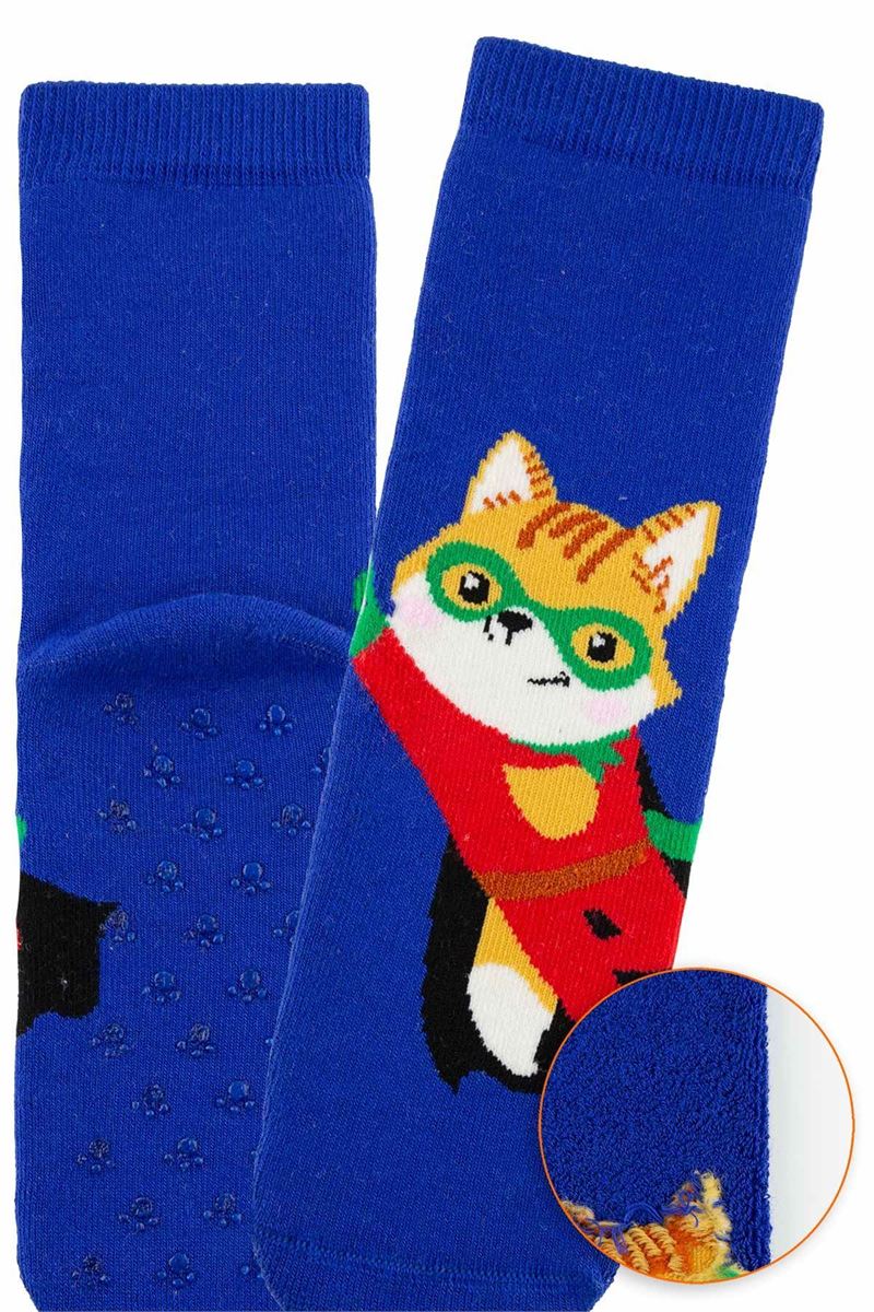 BROSS FLYING SUPER HERO BOYS’ TERRY SOCKS ASORTY