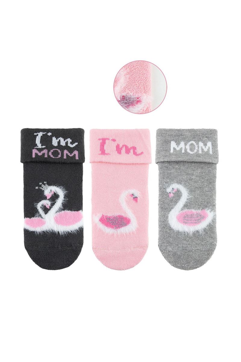 BROSS SWAN BABY GIRLS’ TERRY SOCKS ASORTY