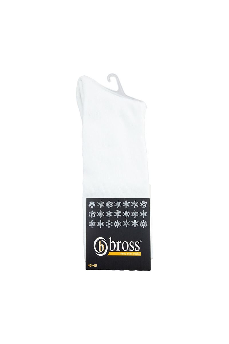 BROSS UNDER THE SOLE MEN CREW SOCKS WHITE