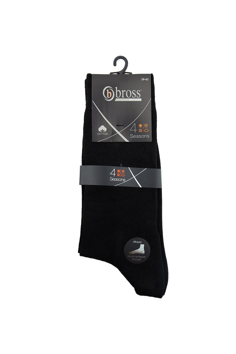 BROSS BASE REINFORCED PATTERNED OF STOCKING MEN S SOCKS BLACK