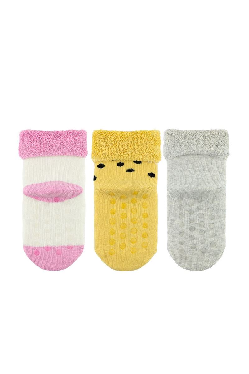 BROSS SPOTTED ANIMAL BABY GIRLS’ TERRY SOCKS ASORTY