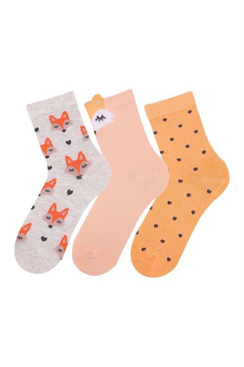 Girls Fox Crew Socks 12