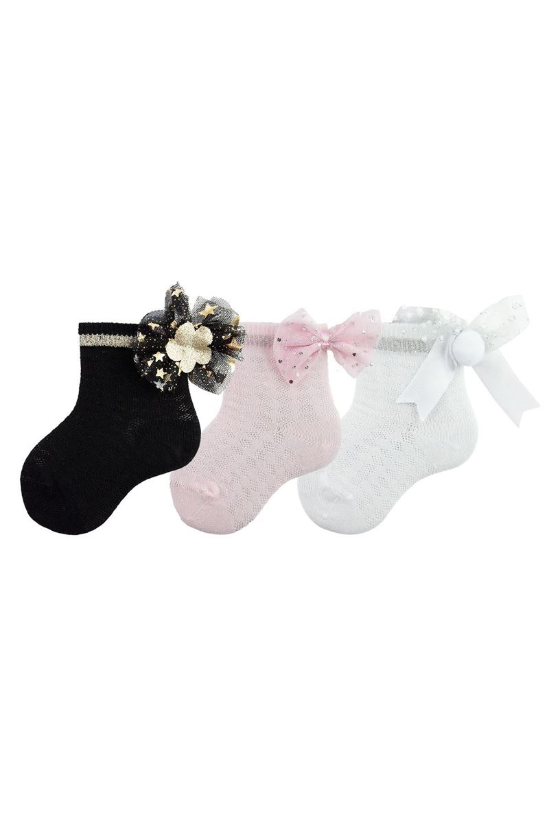 BROSS BABY GIRL RELIEF CREW SOCKS ASORTY