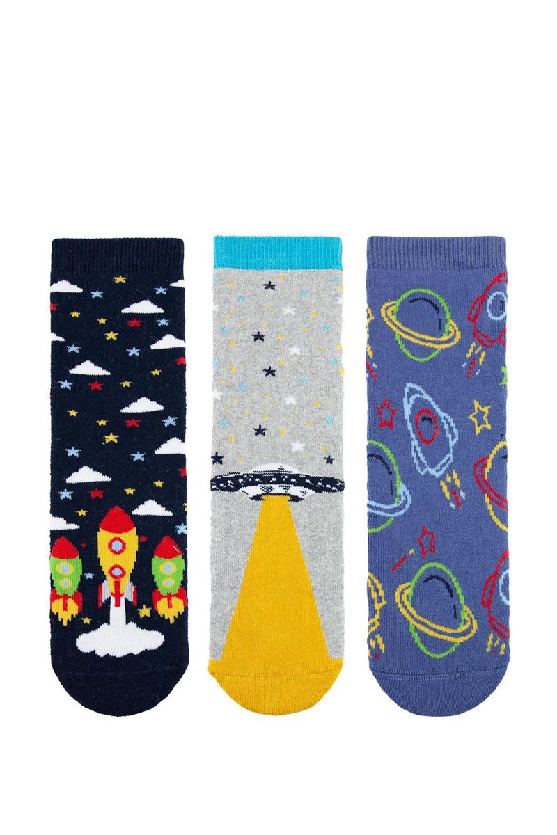 BROSS SPACE UFO BOYS’ TERRY SOCKS ASORTY