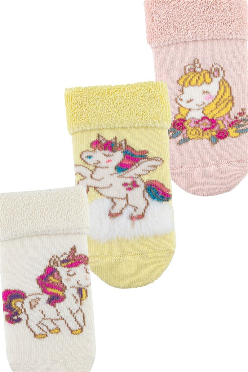 BROSS SWEET UNICORN BABY GIRLS’ TERRY SOCKS ASORTY