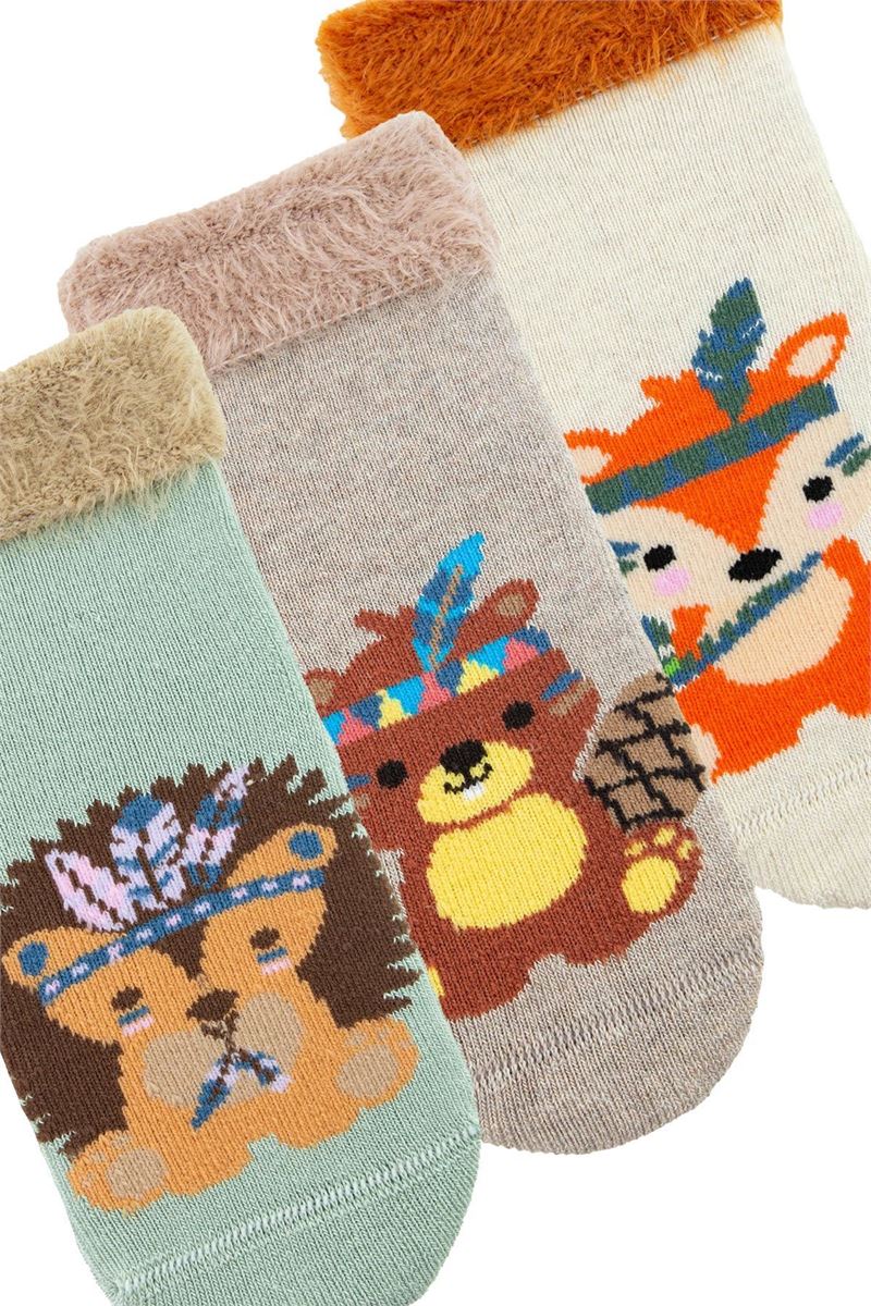 BROSS BABY BOY WILD TERRY CREW SOCKS ASORTY